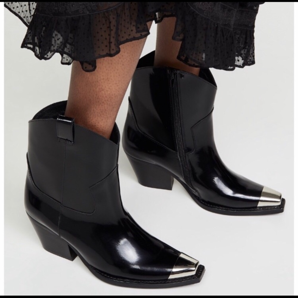 Jeffrey Campbell patent leather booties